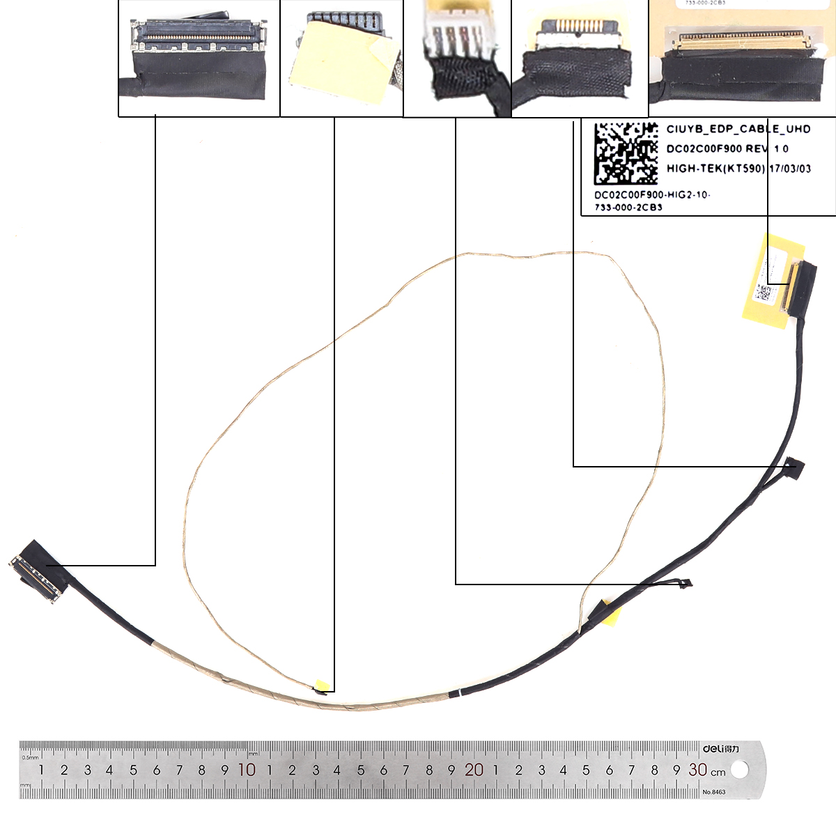 Picture of New LCD Display Screen Cable Replacement  For Lenovo FLEX 5-1570 yoga 520-15 40pin